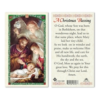 Christmas Blessing Laminated Prayer Card