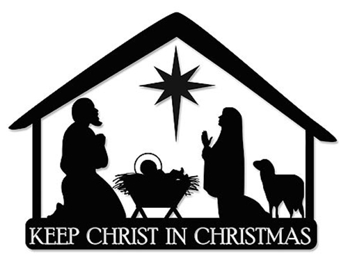 Nativity Stable Christmas Auto Magnet