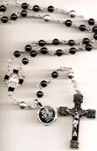 All Sterling Silver Onyx Rosary