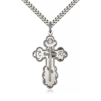 Large St Olga Cross In Sterling Silver