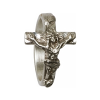 Sterling Silver Crucifix Ring - Sizes 5 - 10