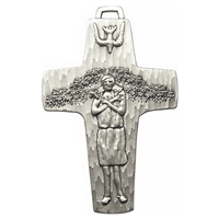 Pope Francis Good Shepherd Keychain - Pewter or Gold Oxide