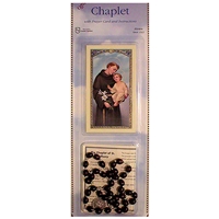 St Anthony Chaplet with Prayer Card - Brown