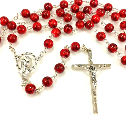 Divine Mercy Plastic Rosary Red Beads | ubicaciondepersonas.cdmx.gob.mx