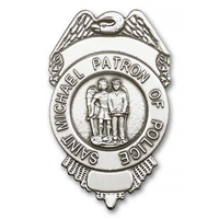 St. Michael Patron of Police Pewter Visor Clip