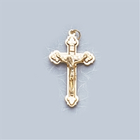 Gold on Silver Metal Crucifix - 1.75-Inch