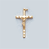 Small Metal Gold Tint Crucifix - 1.75-Inch