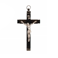 Black Metal Bound Crucifix - 3-Inch