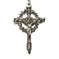 2.25-Inch Crown of Thorns and Nails Crucifix