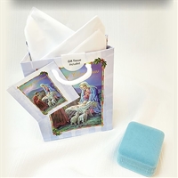 Blue Holy Family Christmas Gift Bag - Small