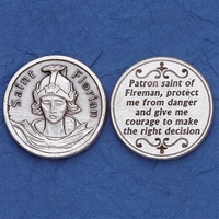 Saint Florian Fireman Prayer Coin