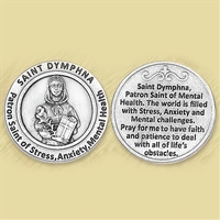 Saint Dymphna - Patron Saint of Mental Health Prayer Coin