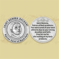 Saint Gemma Galgani - Patron Saint of Back Pain Prayer Coin