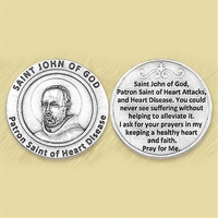 Saint John of God - Patron Saint of Heart Disease Prayer Coin