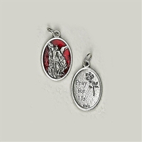 Red Enamel St. Michael Medal