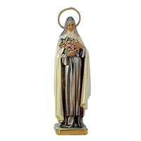 St Theresa Pearlized Plaster Statue - 16-Inch