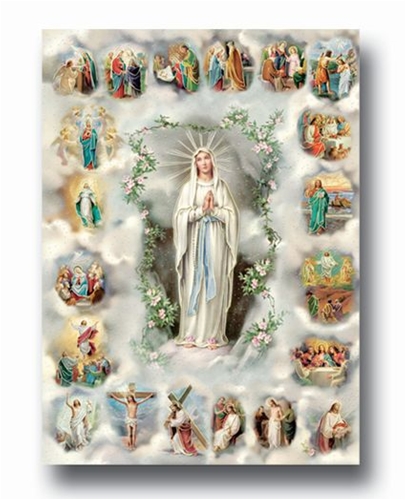 20 Mysteries Of The Rosary Poster Discount Catholic Products