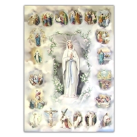 20 Mysteries of the Rosary Wall Poster - 19" x 27"