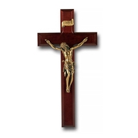 Walnut and Museum Gold Crucifix