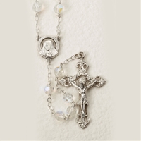 Tin Cut Crystal Rosary - Crystal