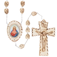 Sacred Heart Stoneware Wall Rosary