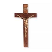 Walnut and Museum Gold Crucifix