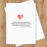 Love is the Most Beautiful Catholic Wedding Card