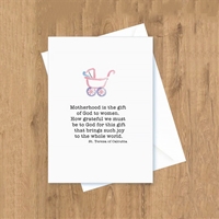 Motherhood is a Gift Baby Shower Card