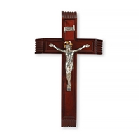 Sick Call Set Dark Cherry and Silver Plated Crucifix