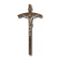 Walnut and Museum Gold Crucifix