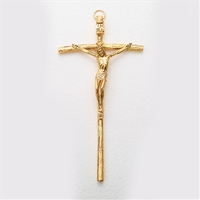 9-Inch Golden Papal Crucifix