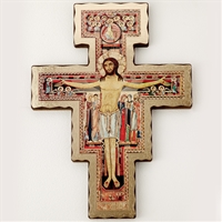 San Damiano Crucifix on Thick Wood - 6-Inch