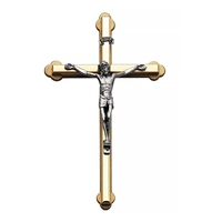 6 inch Gold Cross Metal Crucifix