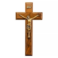 Walnut and Museum Gold Crucifix