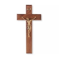 Walnut and Museum Gold Crucifix