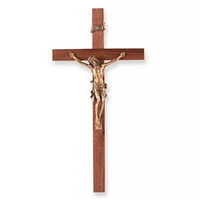 Walnut and Museum Gold Crucifix