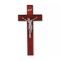 Dark Cherry and Pewter Crucifix Classic