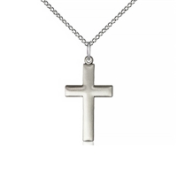 Sterling Silver Cross Pendant on 20" Chain