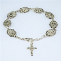 Patron Saint Medals Sterling Silver Bracelet