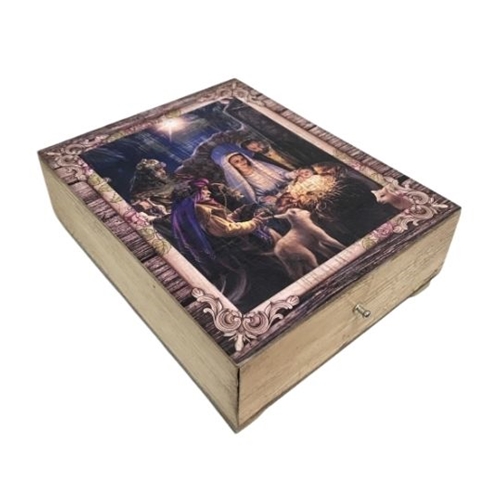 Wood Box Drawer for Nativity Sets or Display | Discount Catholic Products