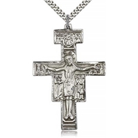 San Damiano Crucifix Pendant - Silver or Gold