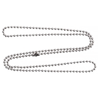 24-Inch Stainless Steel Ball Chain with Clasp - Single or Bulk