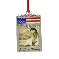 Flag Photo Memorial Ornament in Gift Box