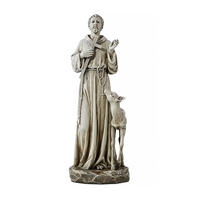 Saint Francis with Deer Statue - 14 Inch