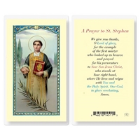 Saint Stephen Laminated Prayer Card