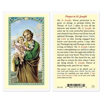 Saint Joseph - 50th Year Our Lord Laminated Prayer Card