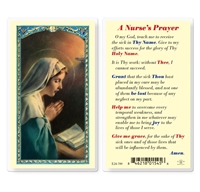 A Nurse's Prayer Laminated Prayer Card