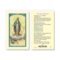 The Golden Hail Mary Prayer Card