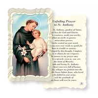 Unfailing Prayer to St. Anthony Linen Prayer Card