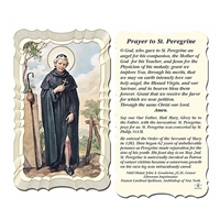 St Peregrine Petition Linen Prayer Card